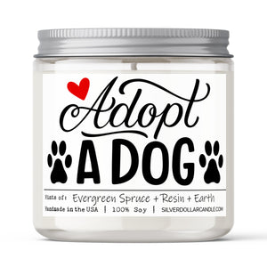 Adopt A Dog Candle