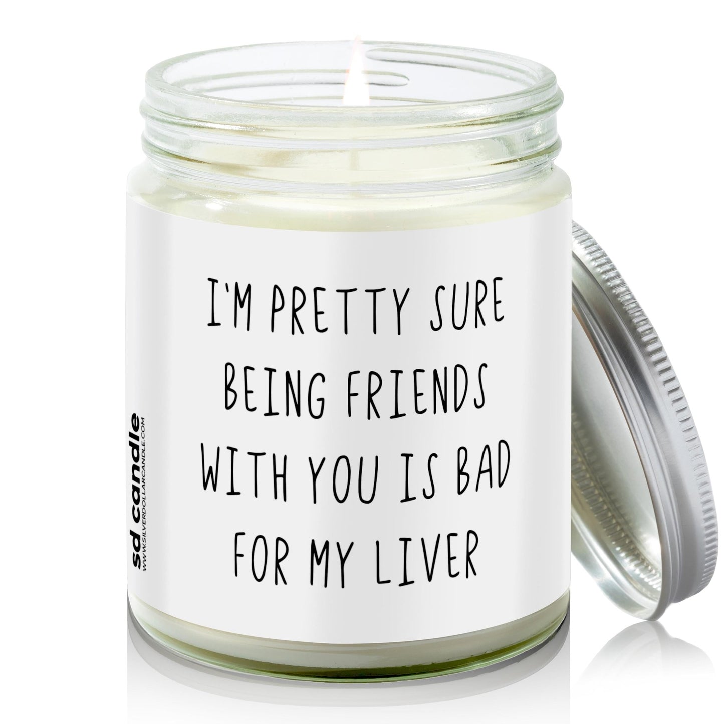 Bad for My Liver Candle | Sarcastic Scents Candle | Choose Any Scent - Silver Dollar Candle Co all natural soy candle
