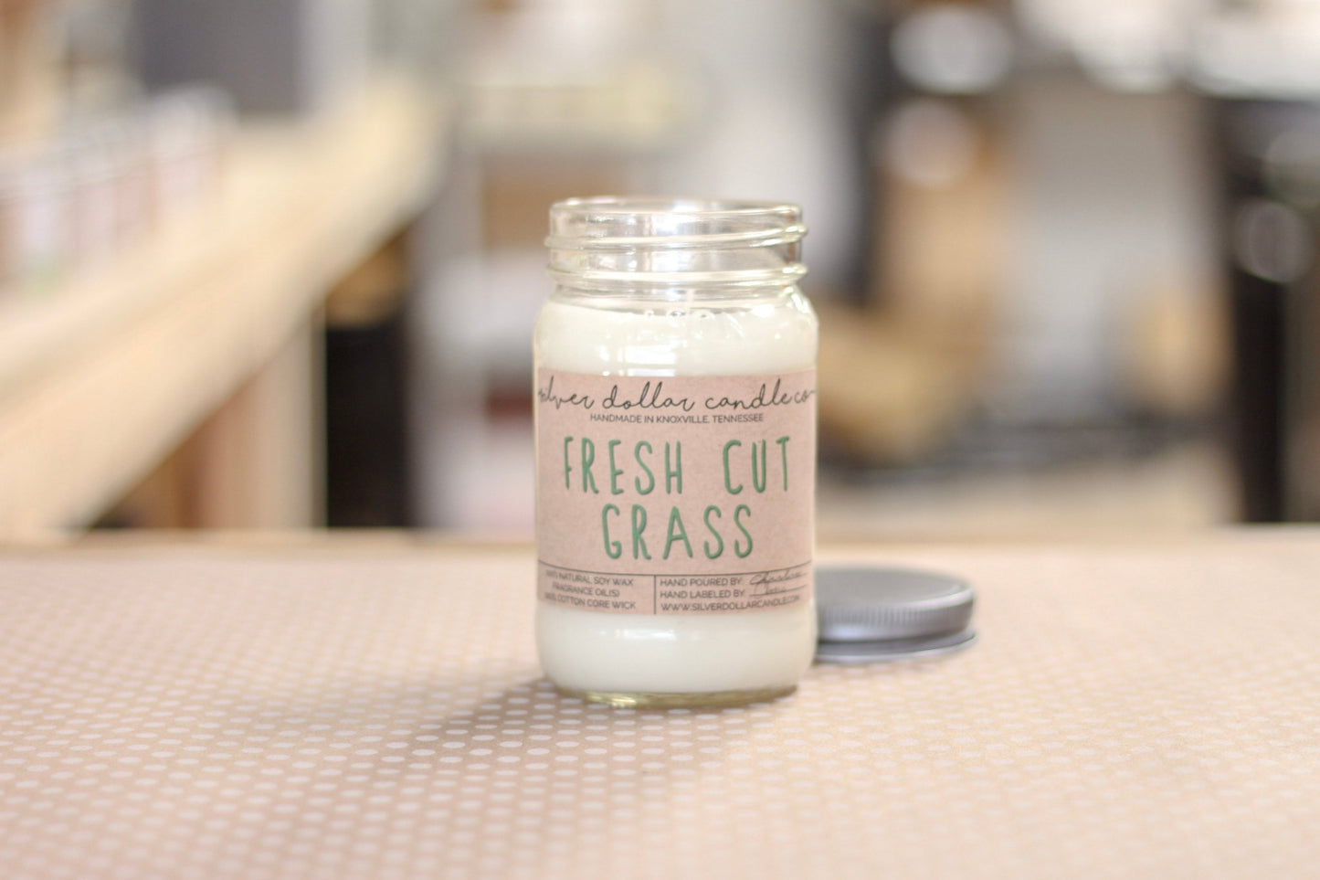 Fresh Cut Grass - 16oz - Silver Dollar Candle Co all natural soy candle