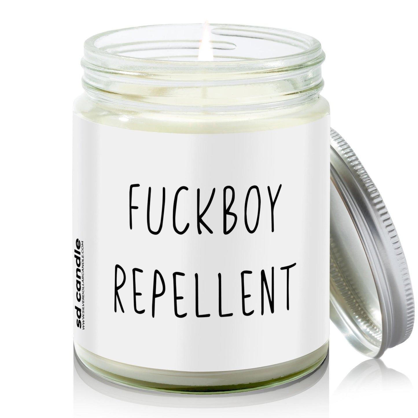 Fuckboy Repellent Candle | Sarcastic Scents Candle | Choose Any Scent - Silver Dollar Candle Co all natural soy candle