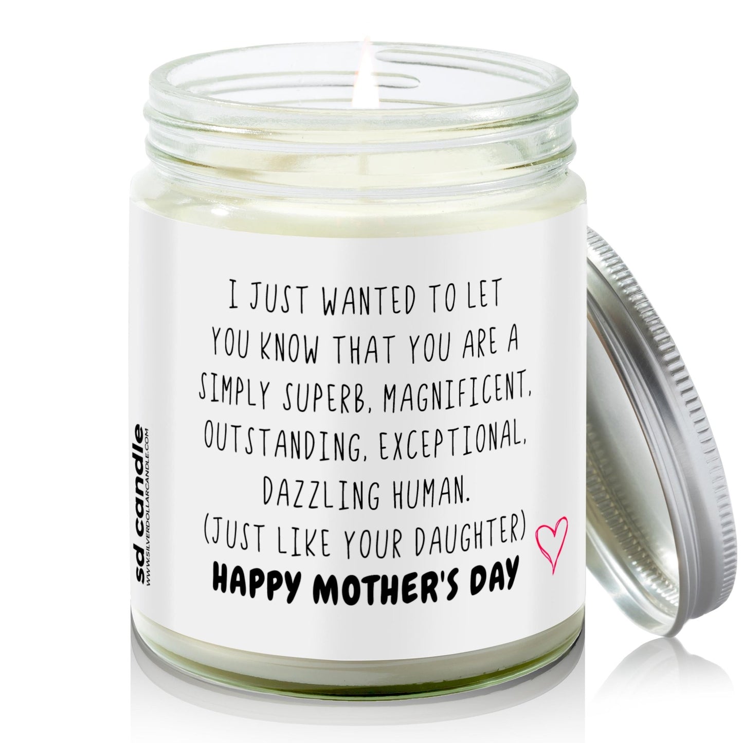 Magnificent, Outstanding, Exceptional Mother's Day Candle | Sarcastic Scents Candle | Choose Any Scent - Silver Dollar Candle Co all natural soy candle
