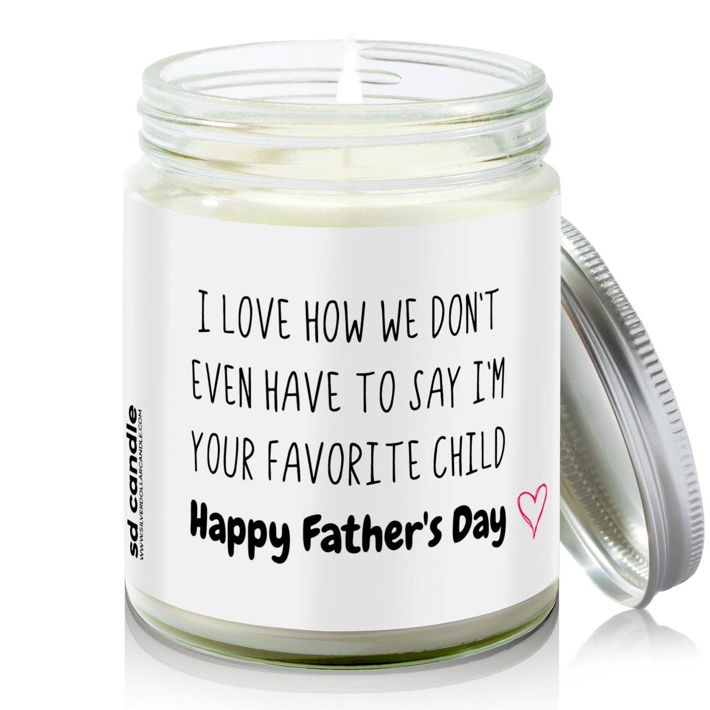 Your Favorite Child Father's Day Candle | Sarcastic Scents Candle - Silver Dollar Candle Co all natural soy candle