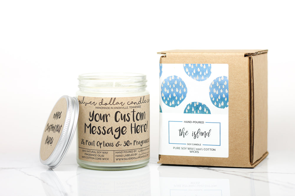 Personalized Custom Candle (Kraft) - 9/16oz 100% All-Natural Soy Wax Handmade Custom Candle