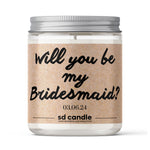 Bridal Party Proposals Candle - Personalized/Custom Candle for Weddings (v1) - 9/16oz 100% All-Natural Handmade Soy Wax Candle