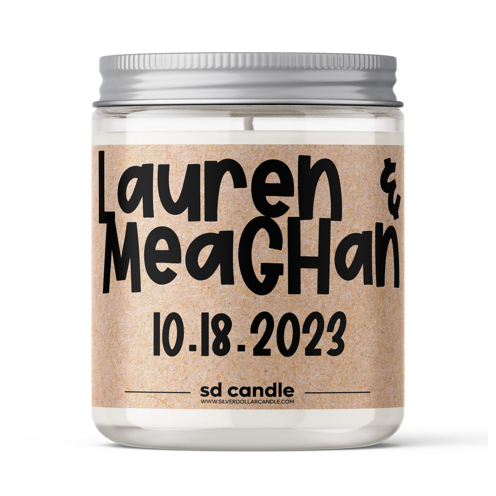 Personalized Custom Engagement Candle (v4) - 9/16oz 100% All-Natural Handmade Soy Wax Candle