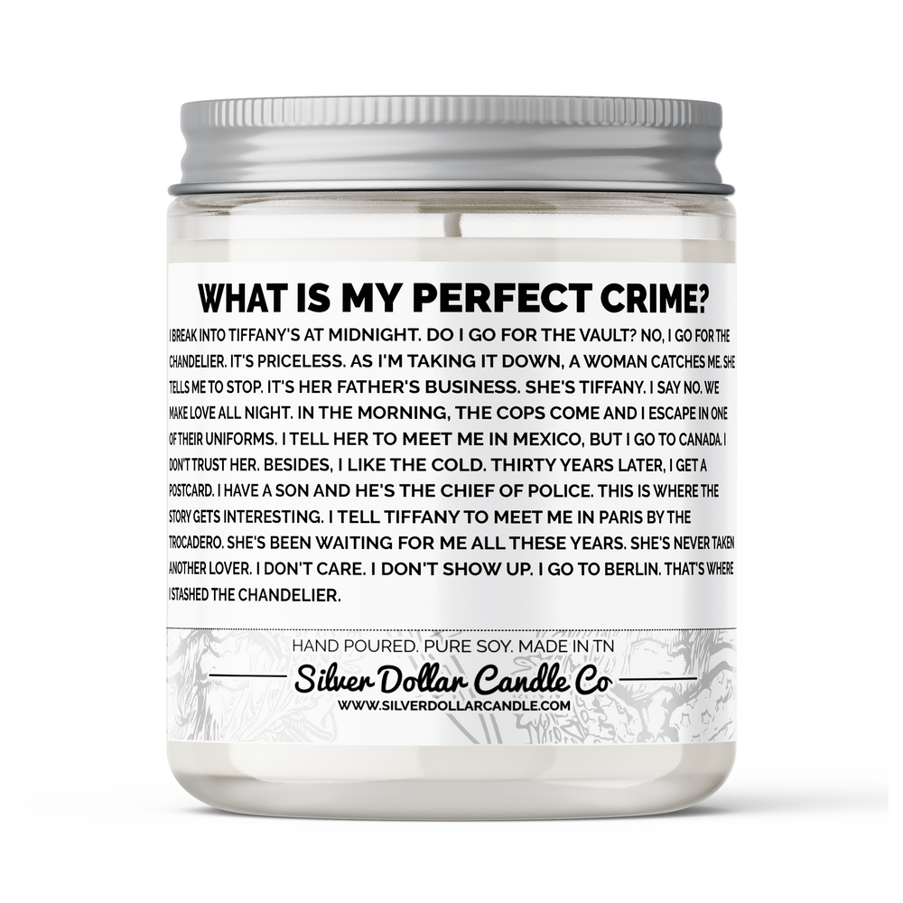 The Office - Dwight's Perfect Crime Candle - 9/16oz 100% All-Natural Handmade Soy Wax Candle