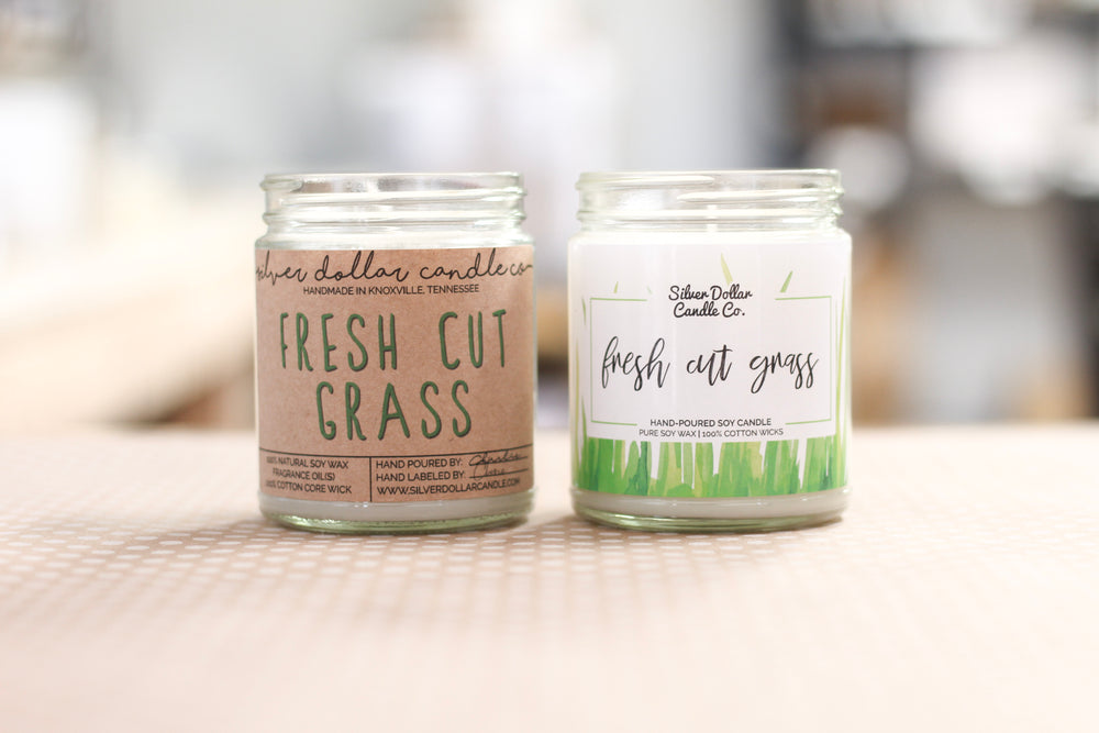 Fresh Cut Grass Scented Candle - 9oz 100% All-Natural Handmade Soy Wax Candle