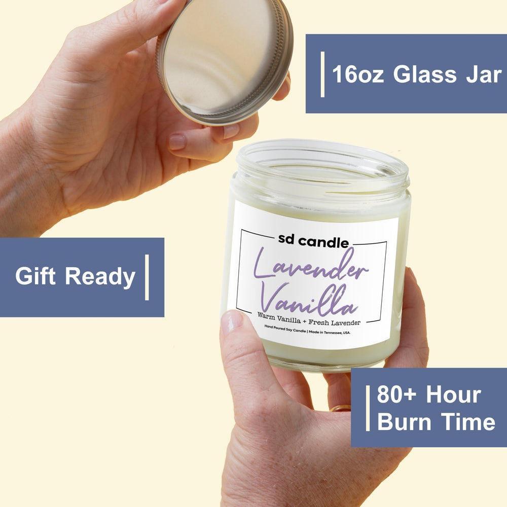 
                  
                    #01 | Lavender & Vanilla Scented Candle - 9/16oz 100% All - Natural Handmade Soy Wax Candle - Silver Dollar Candle Co all natural soy candle
                  
                