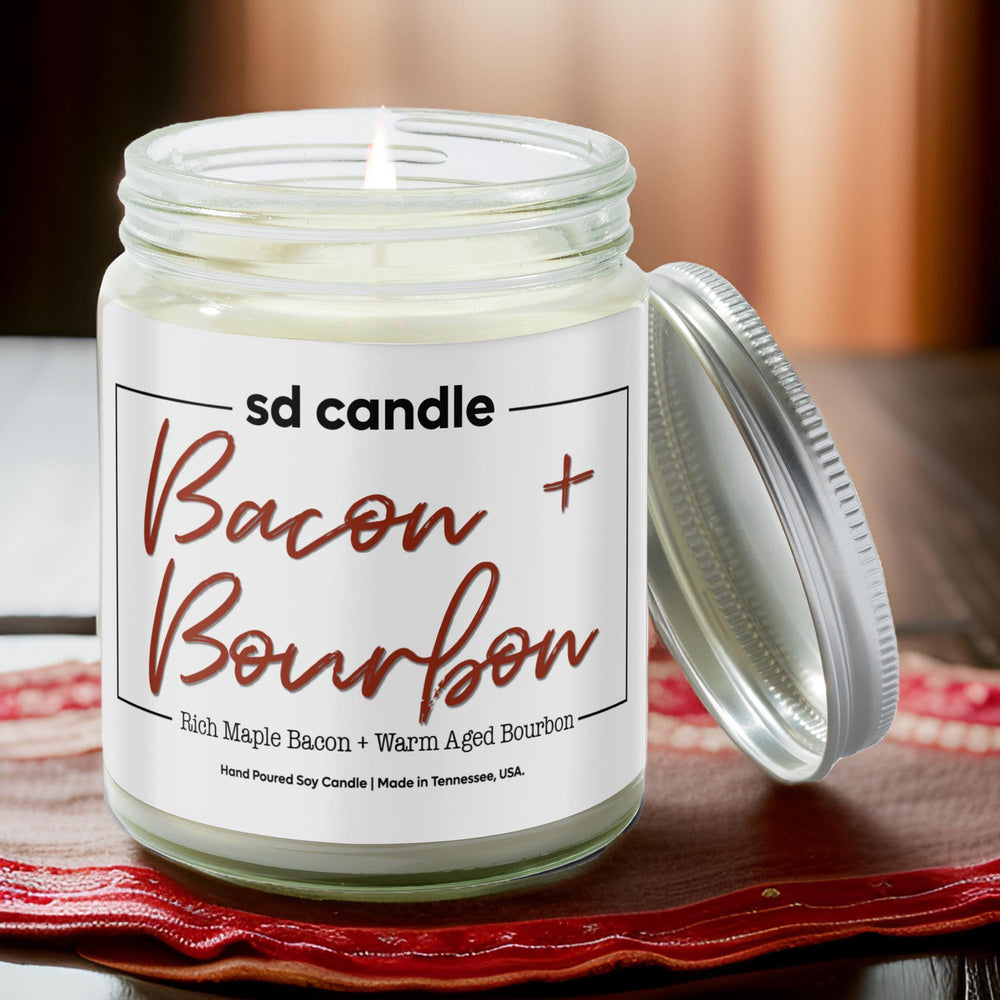 Boy Mom Candle - Cinnabomb 9oz Soy Wax Scented Candle with Cozy Cinnamon & Vanilla Aroma, Eco - Friendly, Handcrafted in USA by SD Candle - Silver Dollar Candle Co all natural soy candle