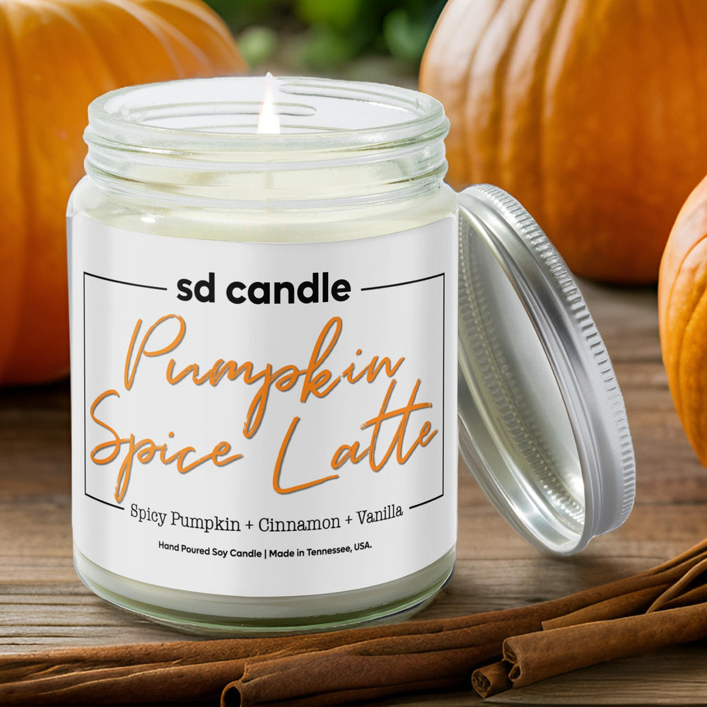 
                  
                    #18 | Pumpkin Spice Latte Scented Candle - 9/16oz 100% All - Natural Handmade Soy Wax Candle - Silver Dollar Candle Co all natural soy candle
                  
                