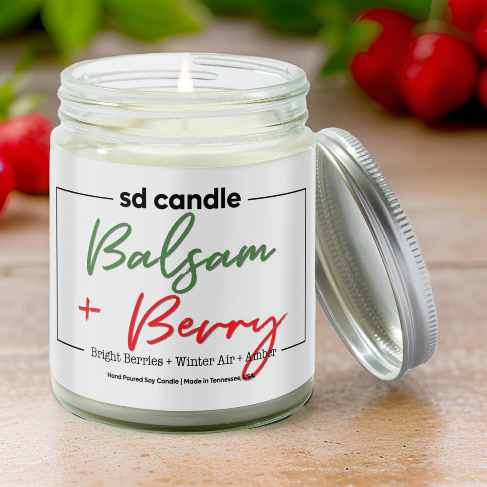 
                  
                    #19 | Balsam & Berry Scented Candle - 9/16oz 100% All - Natural Handmade Soy Wax Candle - Silver Dollar Candle Co all natural soy candle
                  
                