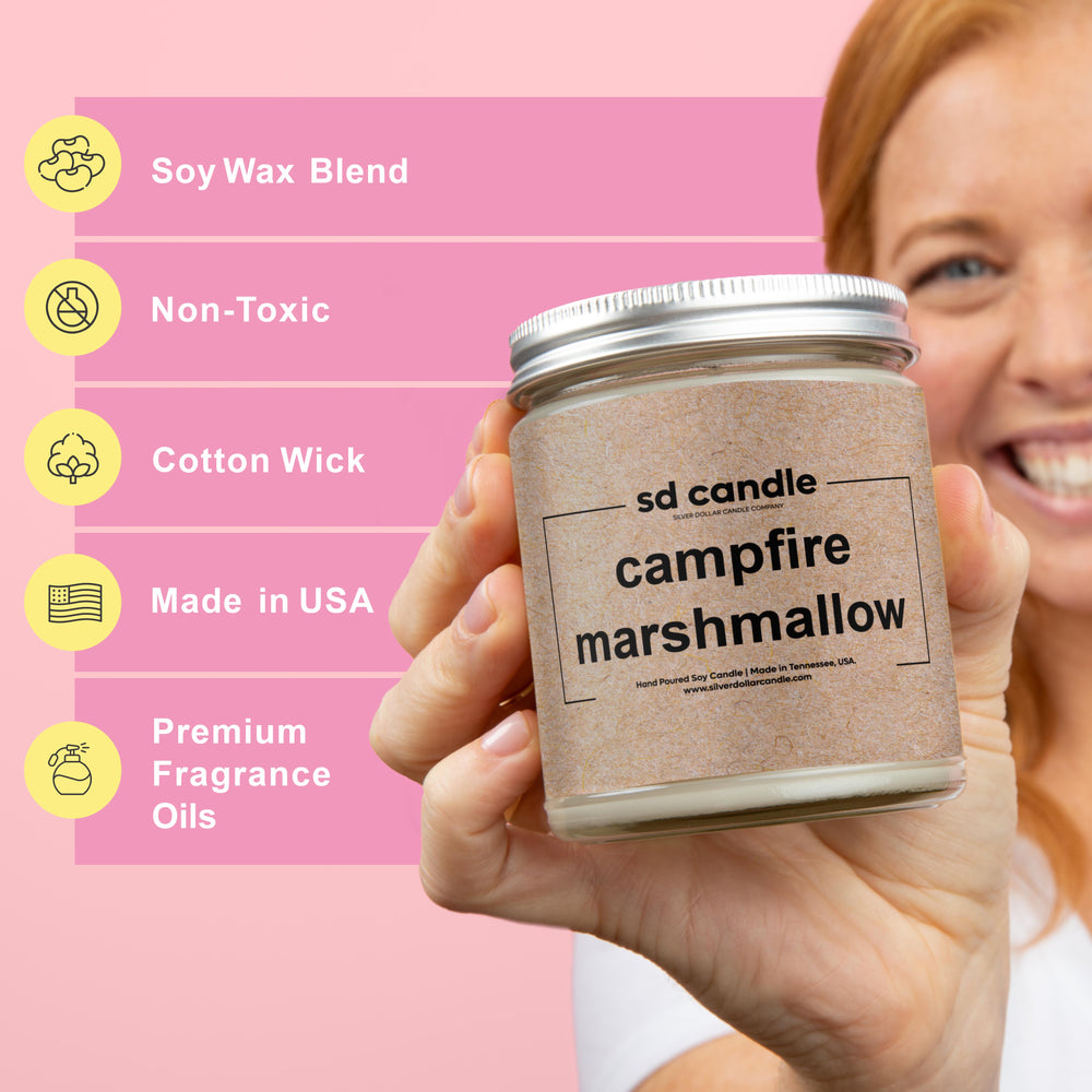 #52 | Campfire Marshmallow Scented Candle - 9/16oz 100% All-Natural Handmade Soy Wax Candle