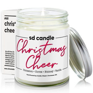 #30 | Christmas Cheer Scented Candle - 9/16oz 100% All - Natural Handmade Soy Wax Candle - Silver Dollar Candle Co all natural soy candle