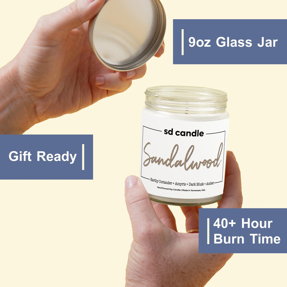 
                  
                    #32 | Sandalwood Scented Candle - 9/16oz 100% All - Natural Handmade Soy Wax Candle - Silver Dollar Candle Co all natural soy candle
                  
                