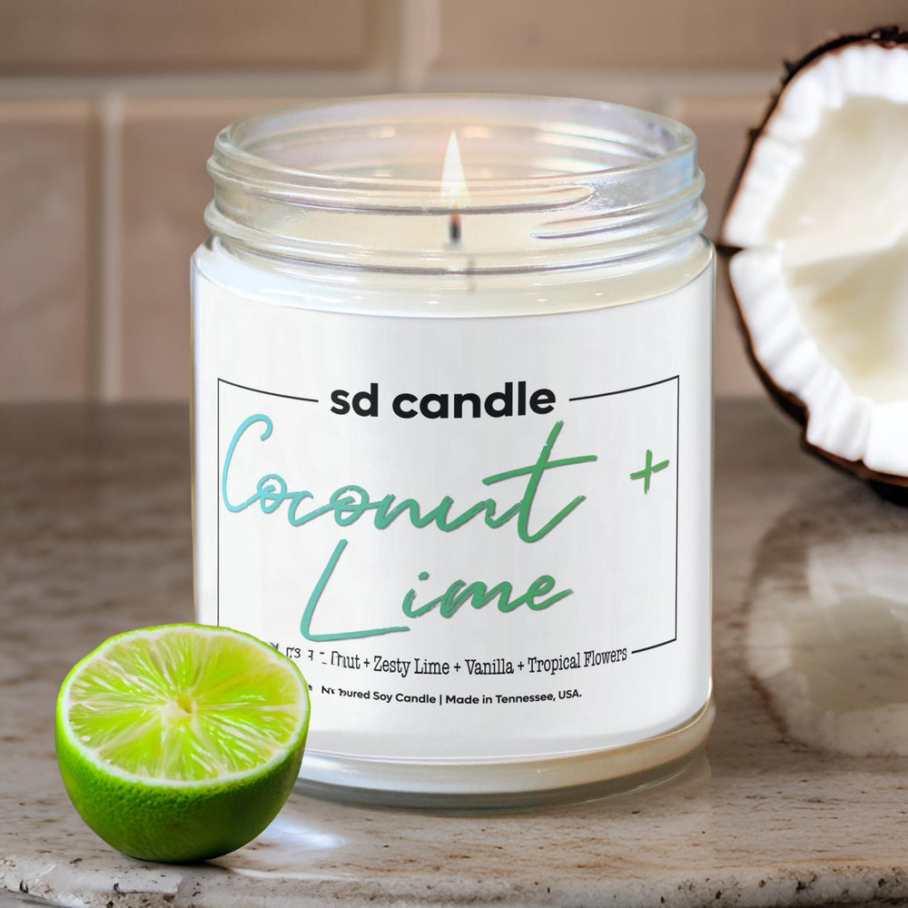 
                  
                    #38 | Coconut Lime Scented Candle - 9/16oz 100% All - Natural Handmade Soy Wax Candle - Silver Dollar Candle Co all natural soy candle
                  
                