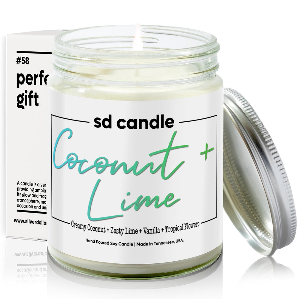 
                  
                    #38 | Coconut Lime Scented Candle - 9/16oz 100% All - Natural Handmade Soy Wax Candle - Silver Dollar Candle Co all natural soy candle
                  
                