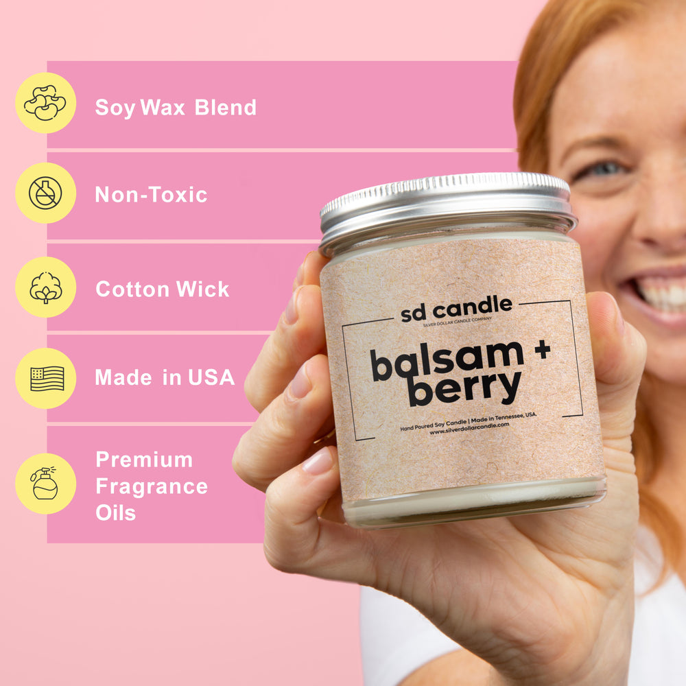 #19 | Balsam & Berry Scented Candle - 9/16oz 100% All-Natural Handmade Soy Wax Candle