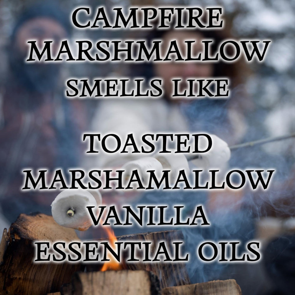 #52 | Campfire Marshmallow Scented Candle - 9/16oz 100% All - Natural Handmade Soy Wax Candle - Silver Dollar Candle Co all natural soy candle