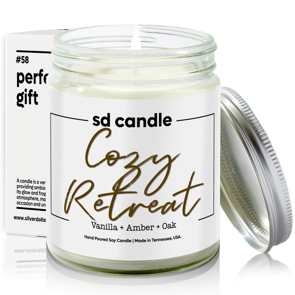 
                  
                    #55 | Cozy Retreat Scented Candle - 9/16oz 100% All - Natural Handmade Soy Wax Candle - Silver Dollar Candle Co all natural soy candle
                  
                