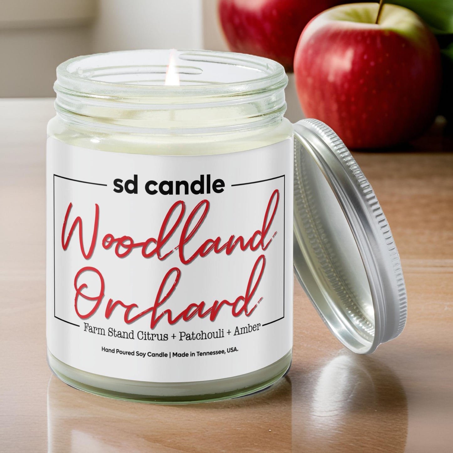 #56 | Woodland Orchard Scented Candle - 9/16oz 100% All - Natural Handmade Soy Wax Candle - Silver Dollar Candle Co all natural soy candle