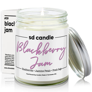 #59 | Blackberry Jam Scented Candle - 9/16oz 100% All - Natural Handmade Soy Wax Candle - Silver Dollar Candle Co all natural soy candle