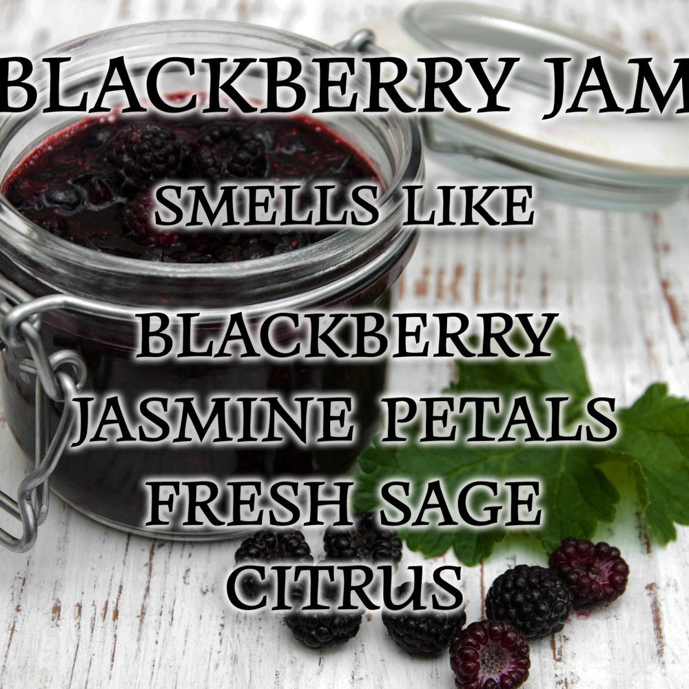 #59 | Blackberry Jam Scented Candle - 9/16oz 100% All - Natural Handmade Soy Wax Candle - Silver Dollar Candle Co all natural soy candle