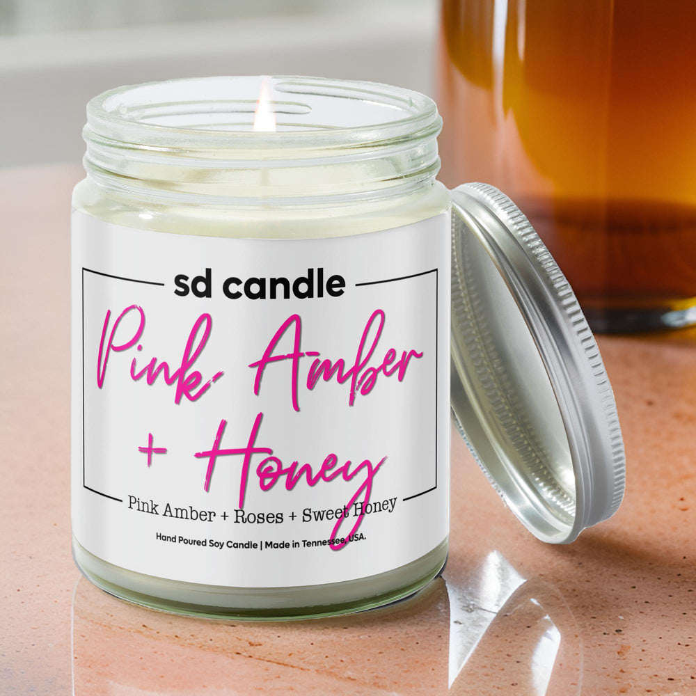 
                  
                    #60 | Pink Amber + Honey Scented Candle - 9/16oz 100% All - Natural Handmade Soy Wax Candle - Silver Dollar Candle Co all natural soy candle
                  
                