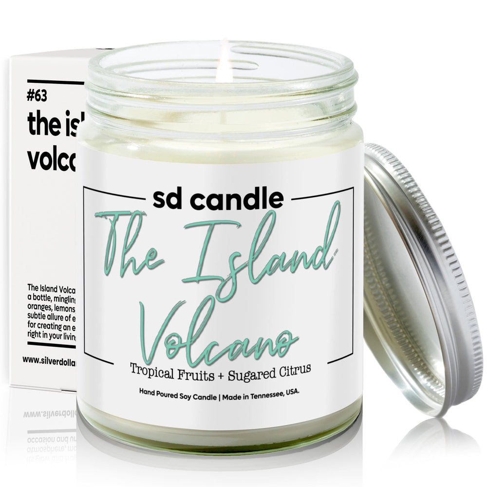 
                  
                    #63 | The Island Volcano Scented Candle - 9oz 100% All - Natural Handmade Soy Wax Candle - Silver Dollar Candle Co all natural soy candle
                  
                