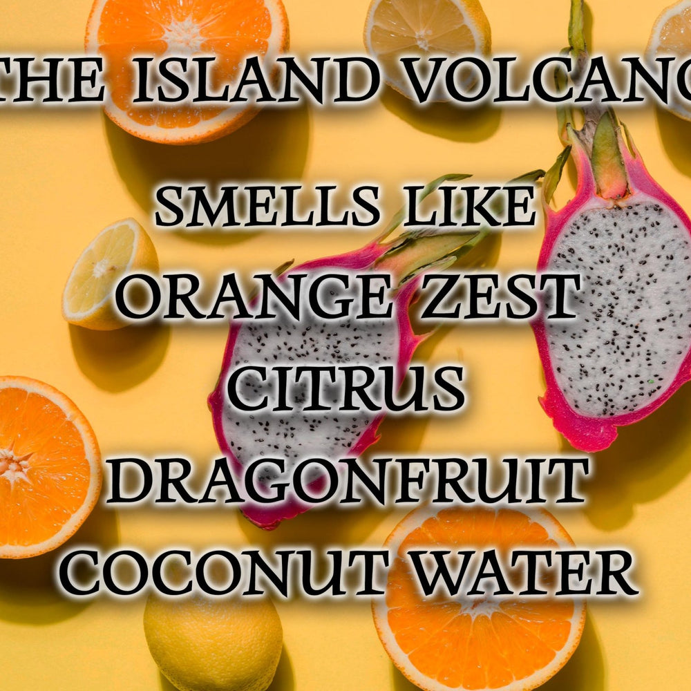 #63 | The Island Volcano Scented Candle - 9oz 100% All - Natural Handmade Soy Wax Candle - Silver Dollar Candle Co all natural soy candle