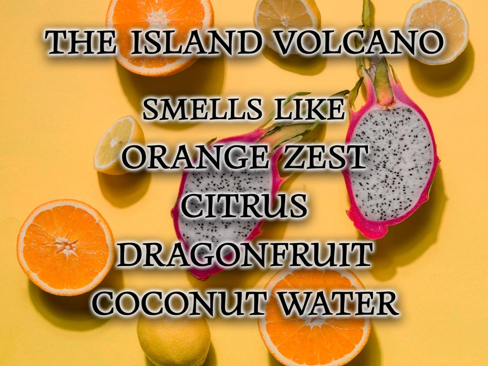 #63 | The Island Volcano Scented Candle - 9oz 100% All - Natural Handmade Soy Wax Candle - Silver Dollar Candle Co all natural soy candle