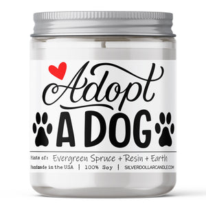 Adopt A Dog Candle