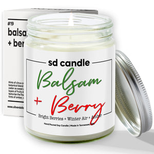 #19 | Balsam & Berry Scented Candle - 9/16oz 100% All-Natural Handmade Soy Wax Candle