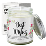 Best Wishes Candle - Soy Candle with Blackberry Jam, Jasmine & Sage Scent, Eco-Friendly Hand-Poured in USA