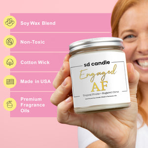 Engaged AF Candle - 9/16oz 100% All-Natural Handmade Soy Wax Candle