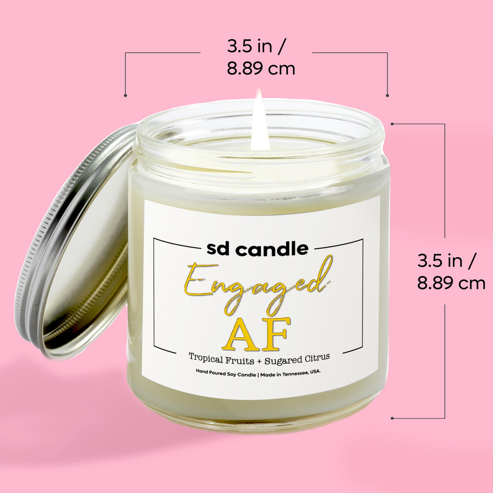 Engaged AF Candle - 9/16oz 100% All-Natural Handmade Soy Wax Candle