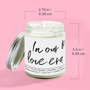 In Our Love Era Candle - Love Candle Collection - Orchard Spice Scented Candle| Apple, Cloves, & Cinnamon - Love/Anniversary/Valentine's Day Candle - 9/16oz 100% All-Natural Handmade Soy Wax Candle