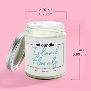 #58 | Island Florals Scented Candle - 9/16oz 100% All-Natural Handmade Soy Wax Candle