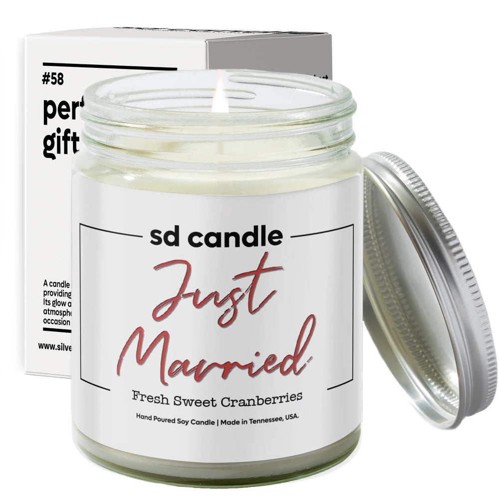 Just Married Candle - 9/16oz 100% All-Natural Handmade Soy Wax Candle