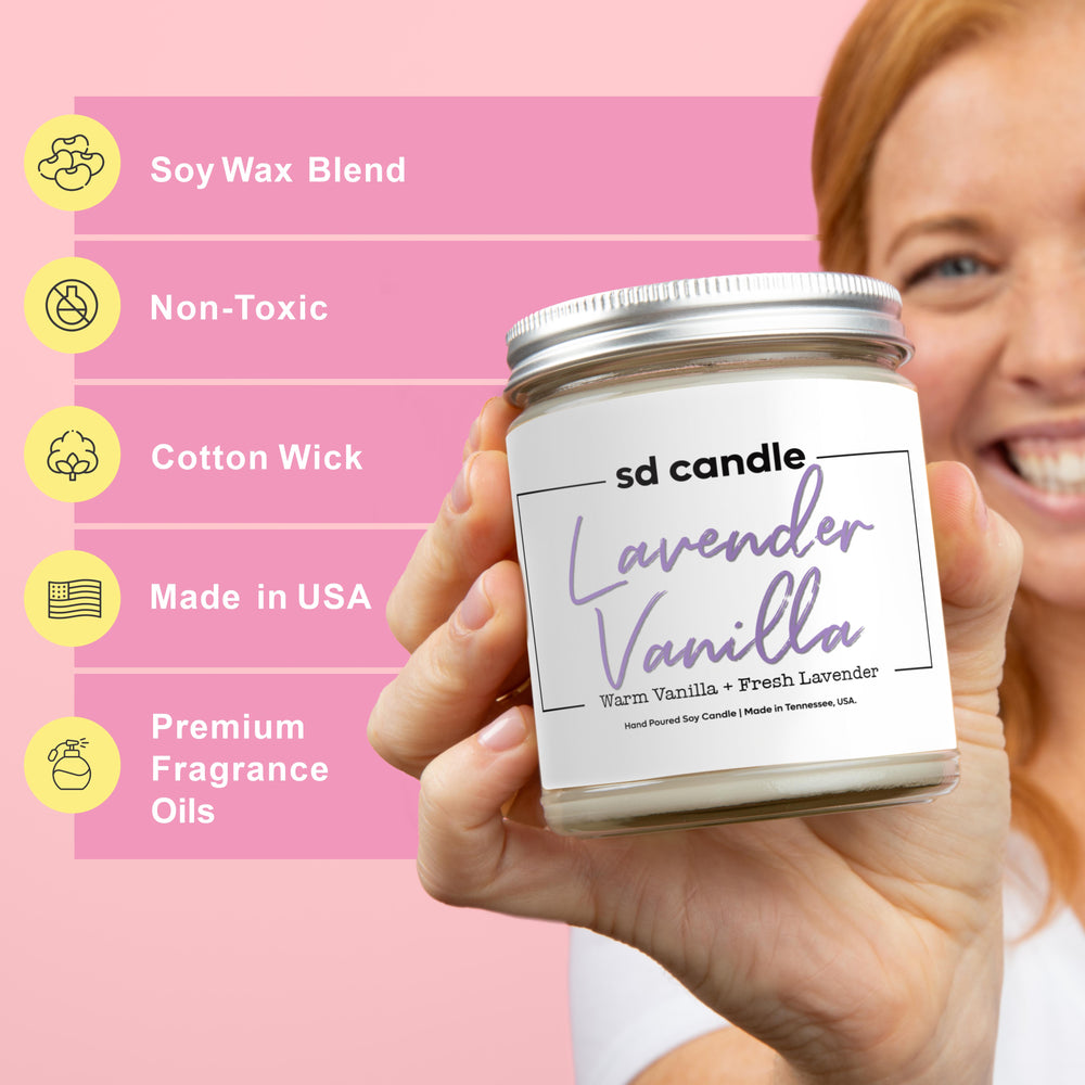 #01 | Lavender & Vanilla Scented Candle - 9/16oz 100% All-Natural Handmade Soy Wax Candle