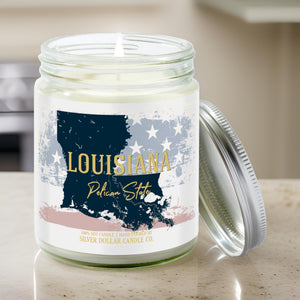 Louisiana State Candle - Missing Home and Nostalgia Candle - 9/16oz 100% All-Natural Handmade Soy Wax Candle