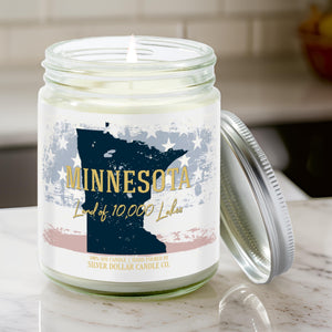 Minnesota State Candle - Missing Home and Nostalgia Candle - 9/16oz 100% All-Natural Handmade Soy Wax Candle