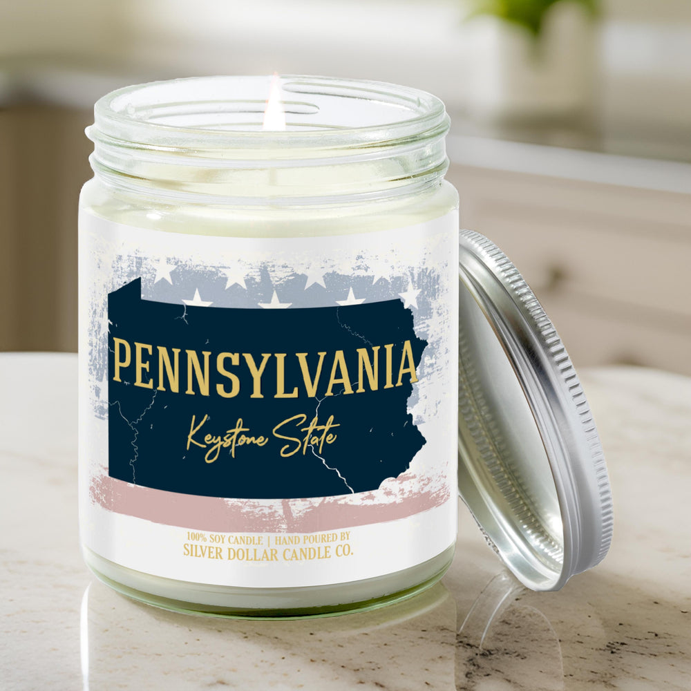 Pennsylvania State Candle - Missing Home and Nostalgia Candle - 9/16oz 100% All-Natural Handmade Soy Wax Candle