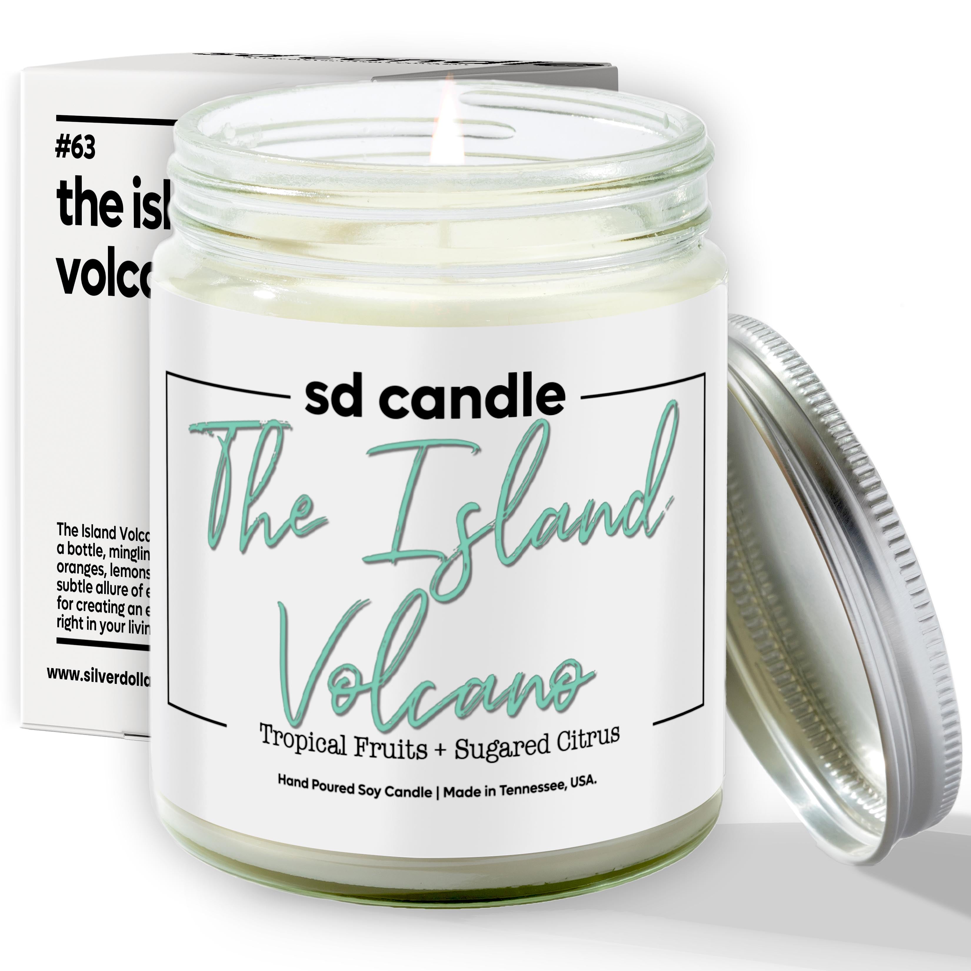 The Island Volcano Scented Candle 9/16oz 100 AllNatural Handmade