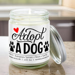 Adopt A Dog Candle | 9/16oz Christmas Tree Scented Candle - Silver Dollar Candle Co all natural soy candle