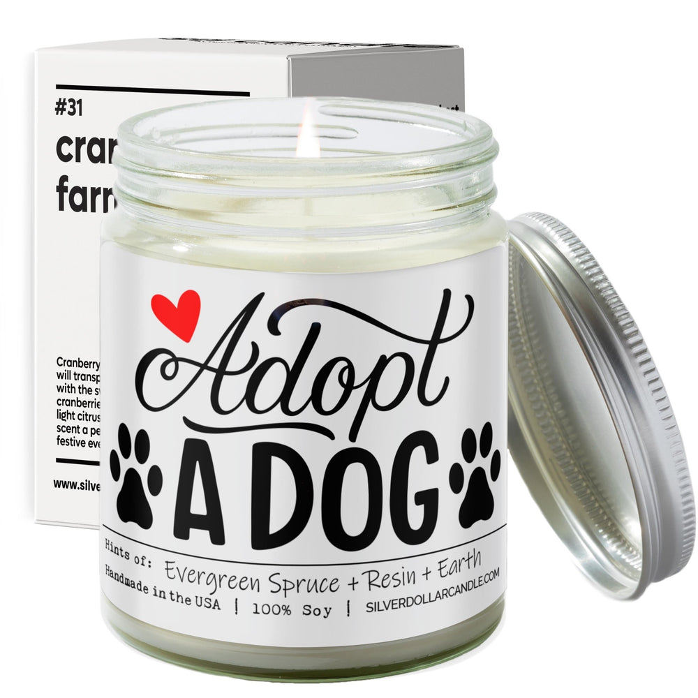 
                  
                    Adopt A Dog Candle | 9/16oz Christmas Tree Scented Candle - Silver Dollar Candle Co all natural soy candle
                  
                