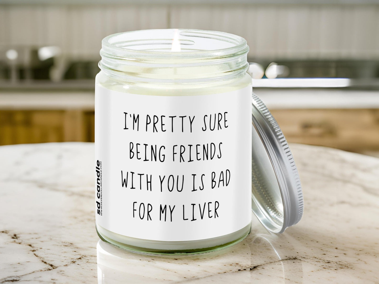 Bad for My Liver Candle | Sarcastic Scents Candle | Choose Any Scent - Silver Dollar Candle Co all natural soy candle