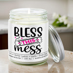 'Bless This Mess' New Home Candle - Sugar Cookie Scented Candle | Sweet Butter, Vanilla, Sugar | 9oz Soy Wax | Hand - Poured, Eco - Friendly - Silver Dollar Candle Co all natural soy candle