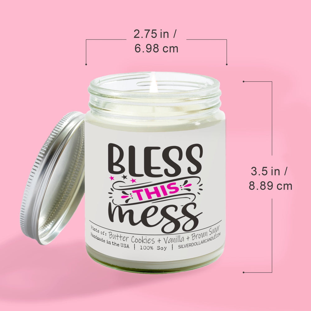 
                  
                    'Bless This Mess' New Home Candle - Sugar Cookie Scented Candle | Sweet Butter, Vanilla, Sugar | 9oz Soy Wax | Hand - Poured, Eco - Friendly - Silver Dollar Candle Co all natural soy candle
                  
                