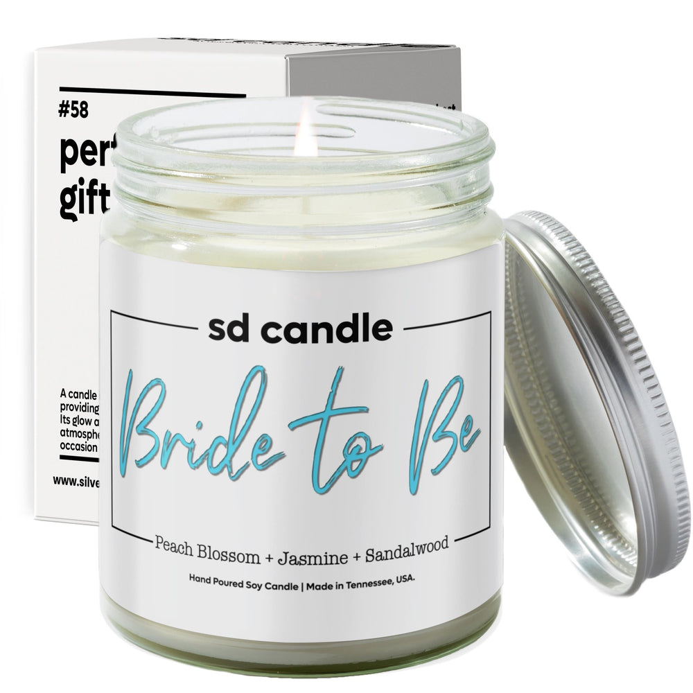 
                  
                    Bride to Be Engagement Candle - 9/16oz 100% All - Natural Handmade Soy Wax Candle - Silver Dollar Candle Co all natural soy candle
                  
                