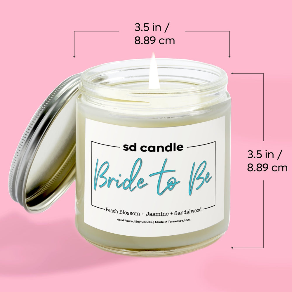 
                  
                    Bride to Be Engagement Candle - 9/16oz 100% All - Natural Handmade Soy Wax Candle - Silver Dollar Candle Co all natural soy candle
                  
                